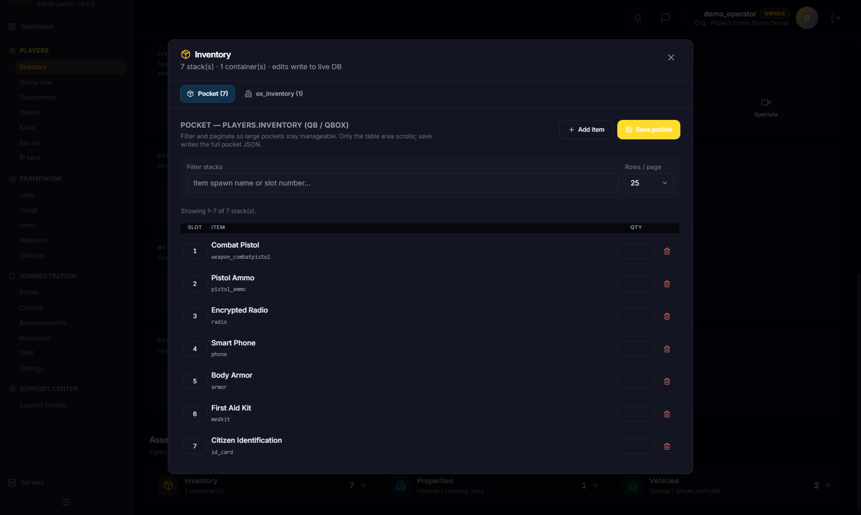 Interactive Inventory Inspector